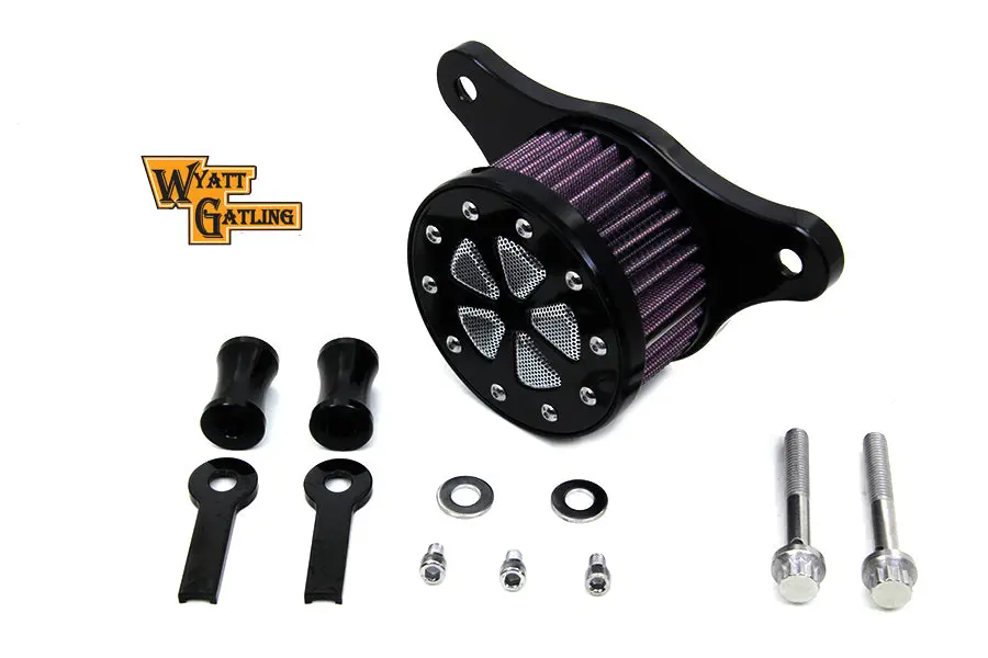 Wyatt Gatling Air Cleaner Kit Black - V-Twin Mfg. 1