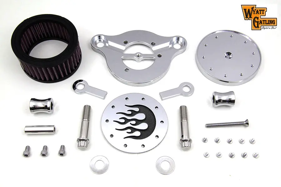 Wyatt Gatling Air Cleaner Kit Chrome - V-Twin Mfg. 1