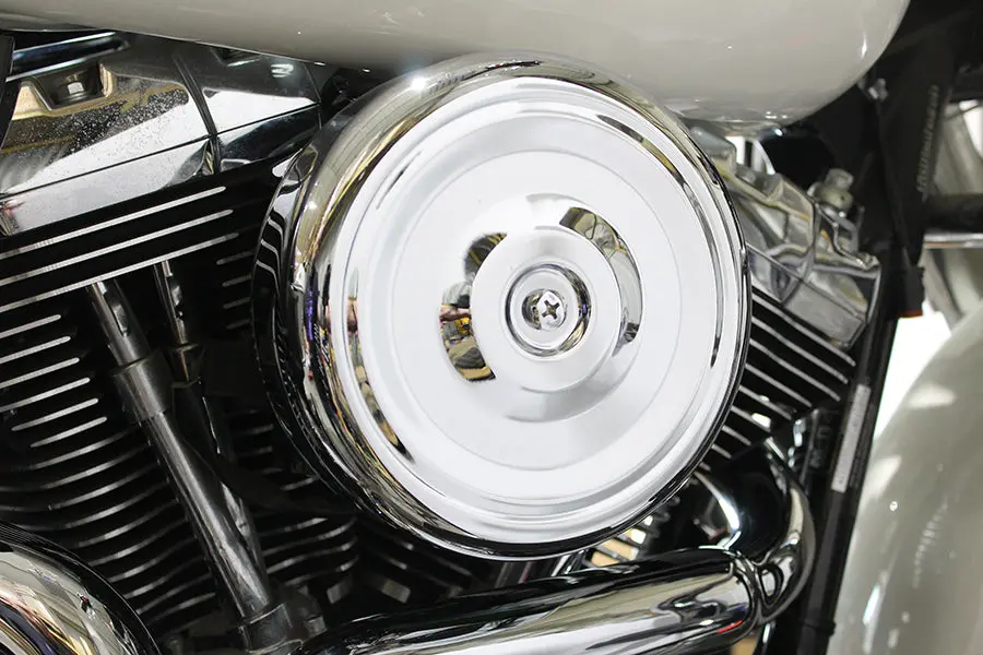 8 Inch Round Air Cleaner Kit Chrome - V-Twin Mfg. 1