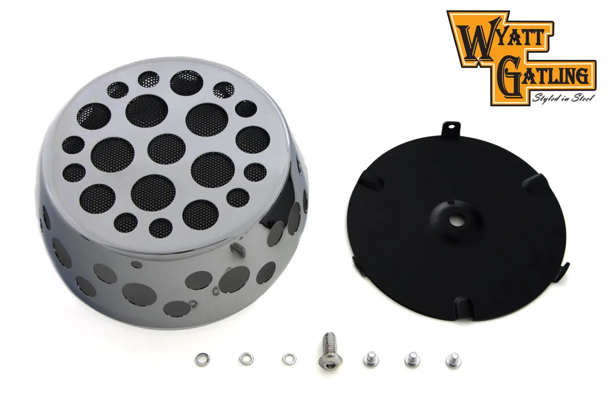 Swiss Cheese Mesh Air Cleaner Cover - V-Twin Mfg. 1