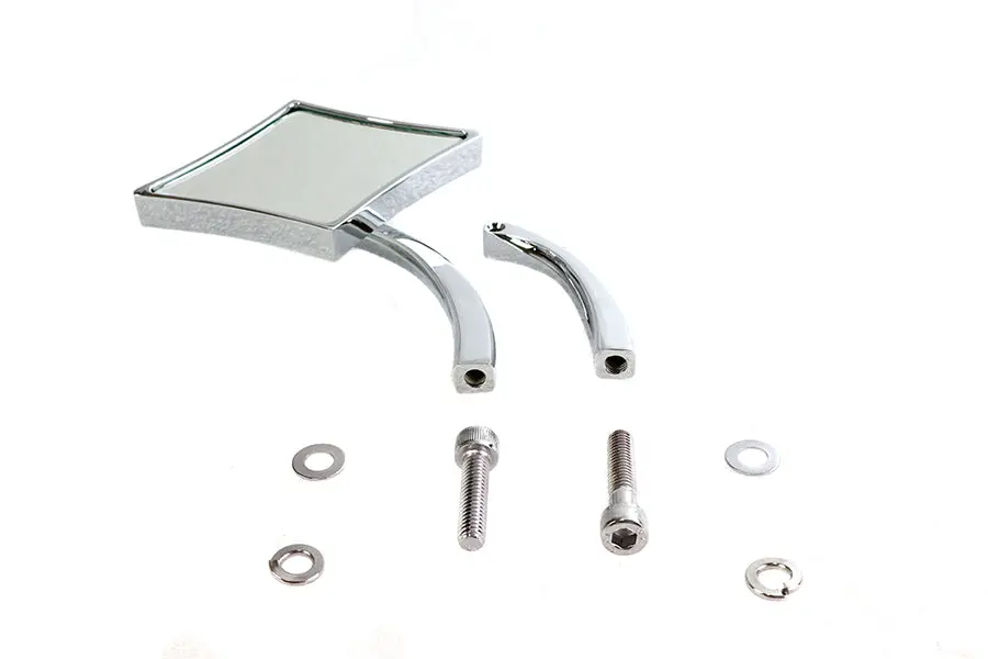Diamond Mirror With Billet Stem Chrome - V-Twin Mfg. 1