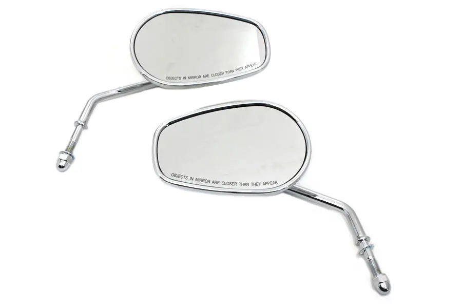 Chrome Taper Convex Mirror Set - V-Twin Mfg. 1