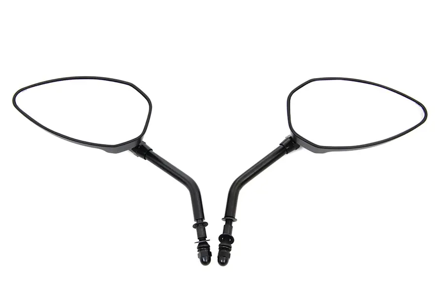 Triangle Mirror Set With Round Stems - V-Twin Mfg. 1