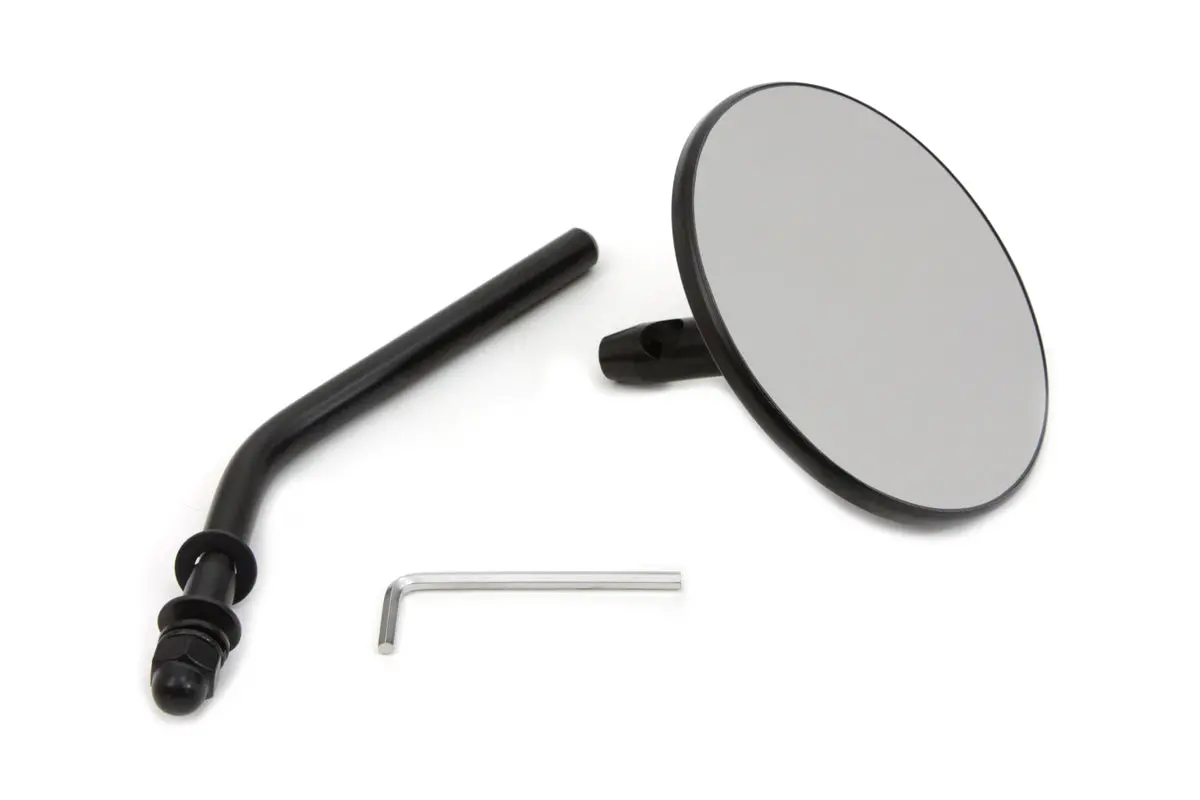 Steel Back Mirror Black - V-Twin Mfg. 1