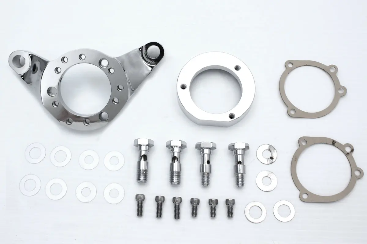 Air Cleaner Bracket Kit Chrome Billet - V-Twin Mfg. 1