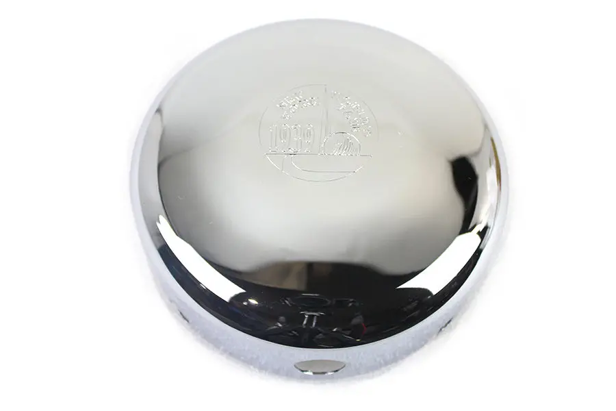 Round Air Cleaner Cover With World's Fair Emblem - V-Twin Mfg. 1