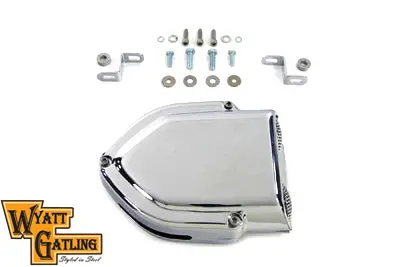 Wyatt Gatling V-Charger Air Cleaner Chrome - V-Twin Mfg. 1