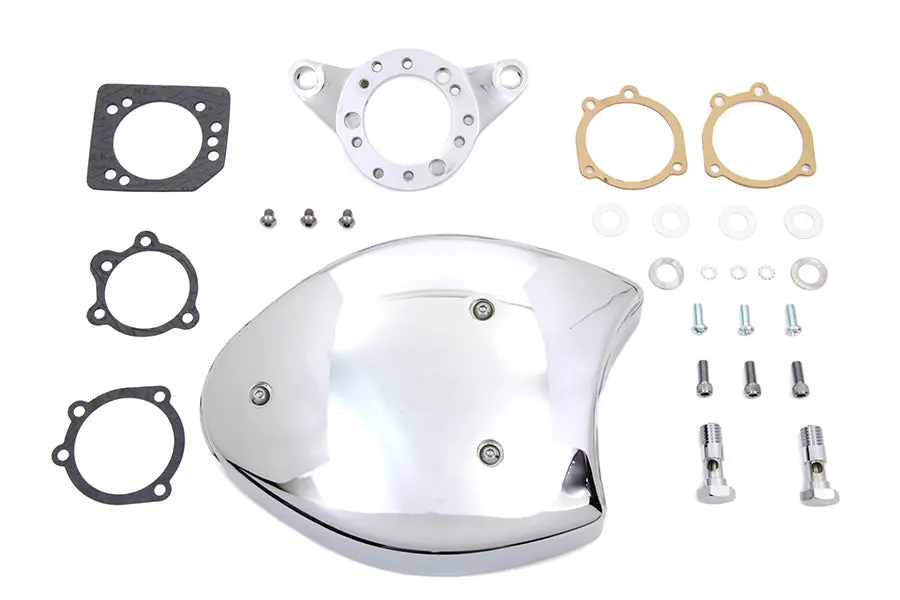 Chrome Wyatt Gatling Air Cleaner Assembly - V-Twin Mfg. 1