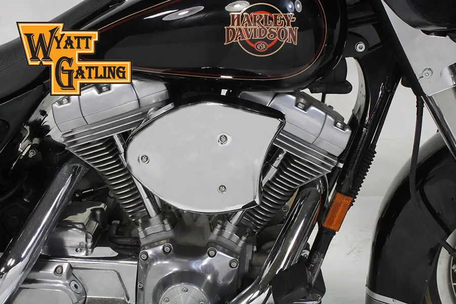 Chrome Wyatt Gatling Air Cleaner Assembly - V-Twin Mfg. 1
