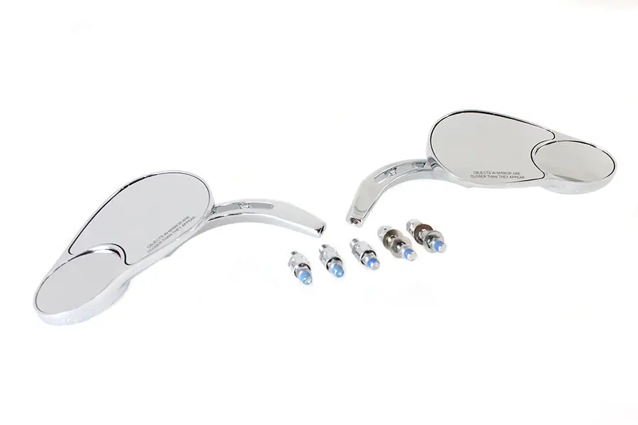 Big Twin Mirror Set Chrome - V-Twin Mfg. 1