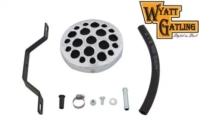 Wyatt Gatling Chrome Drilled Air Cleaner - V-Twin Mfg. 1
