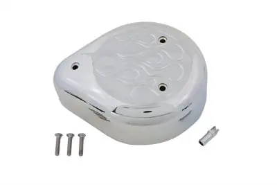 Chrome Flame Teardrop Air Cleaner - V-Twin Mfg. 1