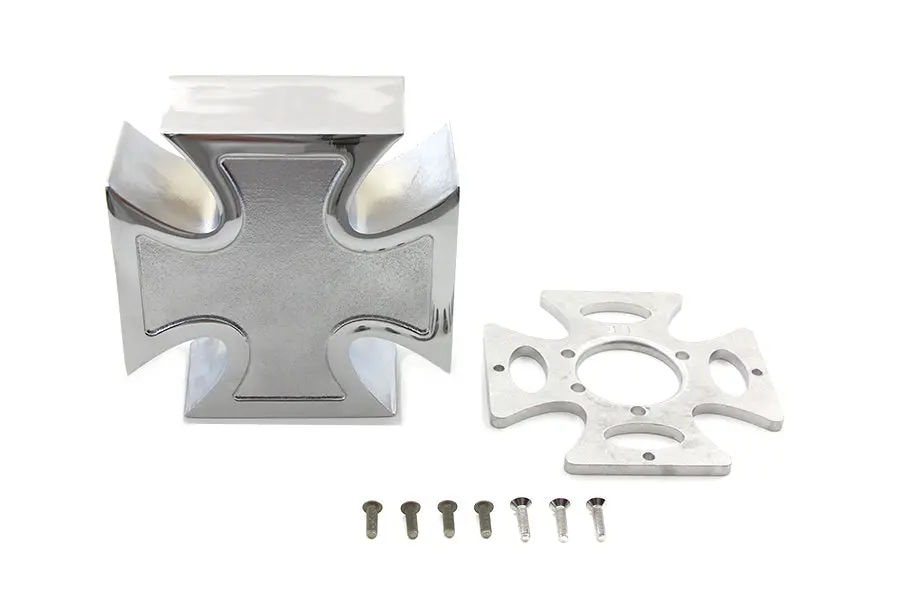 Chrome Maltese Air Cleaner Cover - V-Twin Mfg. 1