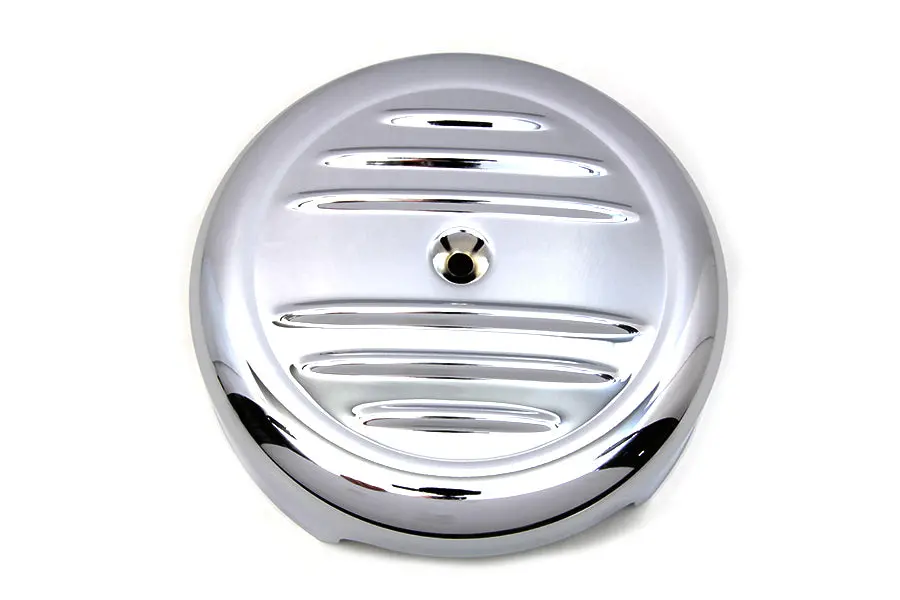 8 Inch Chrome Stripe Air Cleaner Cover - V-Twin Mfg. 1