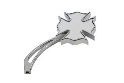 Chrome Firefighter Mirror With Billet Maltese Stem - V-Twin Mfg. 1