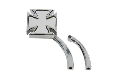 Mini Maltese Mirror With Billet Stems - V-Twin Mfg. 1
