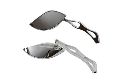 Baroque Mirror Set With Billet Teardrop Stems - V-Twin Mfg. 1