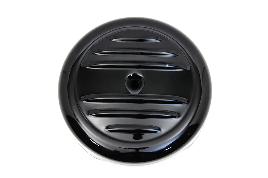 8 Inch Black Stripe Air Cleaner Cover - V-Twin Mfg. 1