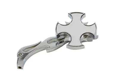 Rotar Mirror Chrome With Billet Flame Stem - V-Twin Mfg. 1