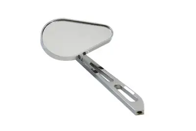 Teardrop Mirror Chrome With Billet Slotted Stem - V-Twin Mfg. 1