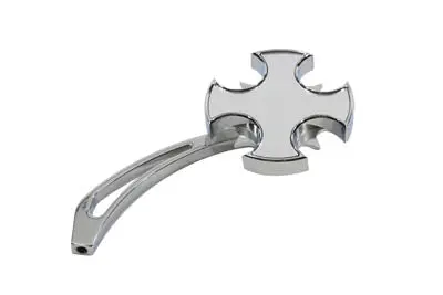 Chrome Rotar Style Mirror With Billet Stem - V-Twin Mfg. 1