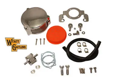 Wyatt Gatling New Era Air Cleaner Kit Chrome - V-Twin Mfg. 1