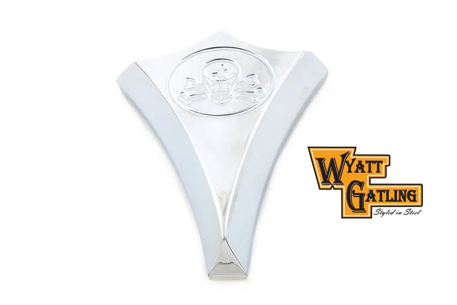 Chrome Billet Skull Style Carburetor Cover - V-Twin Mfg. 1