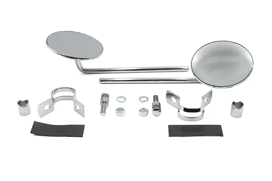 Round Mirror Set Chrome - V-Twin Mfg. 1