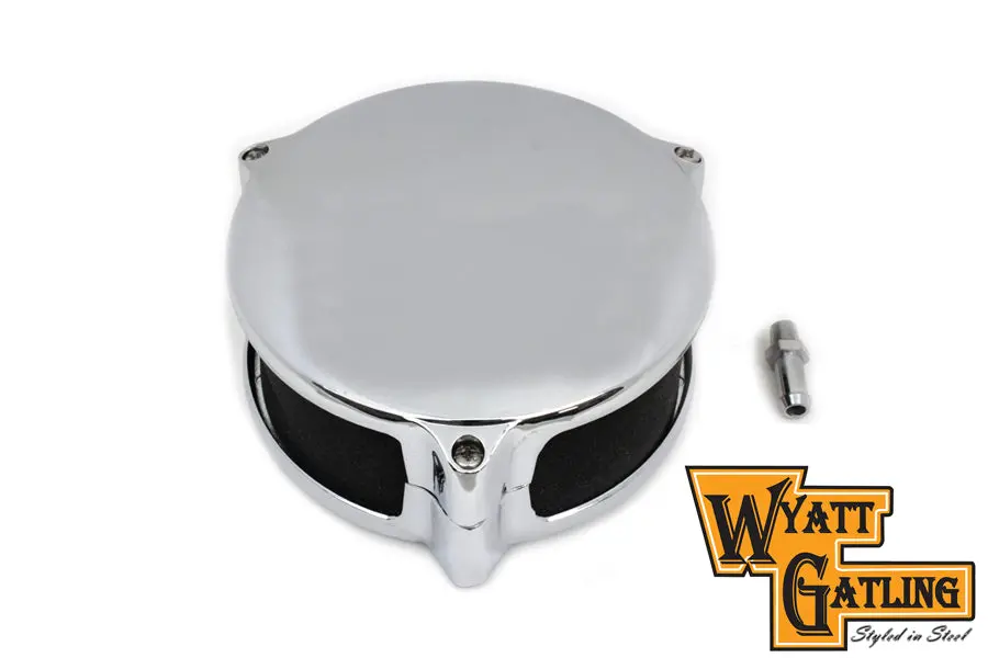 Wyatt Gatling Chrome Deco Air Cleaner Assembly - V-Twin Mfg. 1