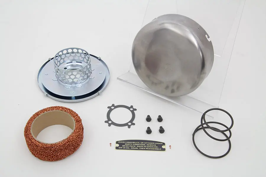 Smooth Raw J-Slot Air Cleaner - V-Twin Mfg. 1
