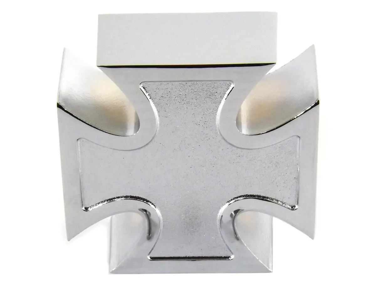 Chrome Maltese Cross Air Cleaner Cover - V-Twin Mfg. 1