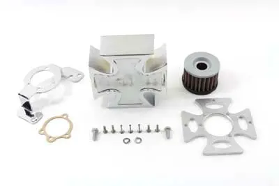 Maltese Chrome Air Cleaner Cover Kit - V-Twin Mfg. 1
