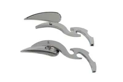 Teardrop Mirror Set Chrome - V-Twin Mfg. 1