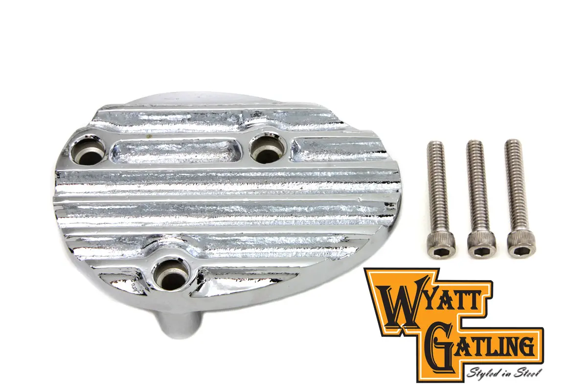 Wyatt Gatling Chrome Finned Carburetor Cover - V-Twin Mfg. 1