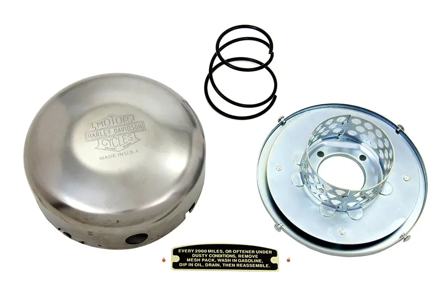 6 Inch Rusty J-Slot Air Cleaner - V-Twin Mfg. 1