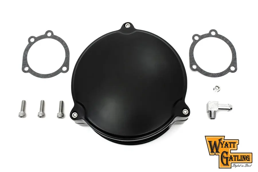 Wyatt Gatling Black New Era Smooth Air Cleaner - V-Twin Mfg. 1