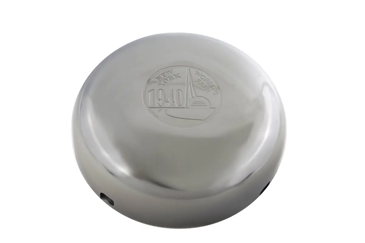 7 Inch World's Fair Logo Chrome Air Cleaner Cover - V-Twin Mfg. 1