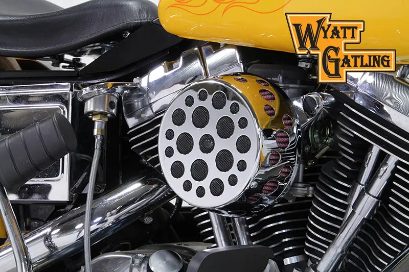 Chrome Wyatt Gatling Air Cleaner Assembly - V-Twin Mfg. 1