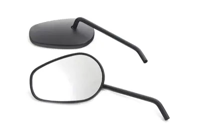 Sidewinder Mirror Set With Round Stems Black - V-Twin Mfg. 1
