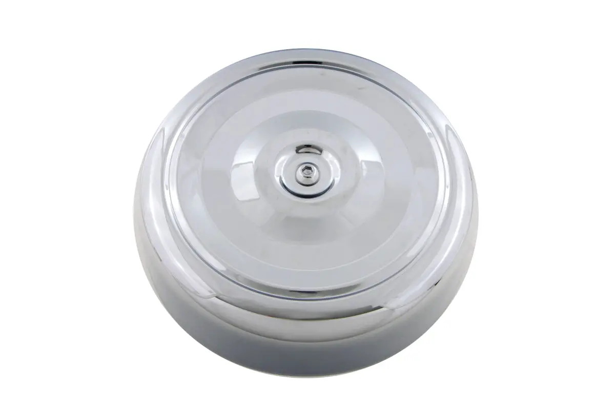 Chrome Round Bobbed Style 7 Inch Air Cleaner Cover - V-Twin Mfg. 1