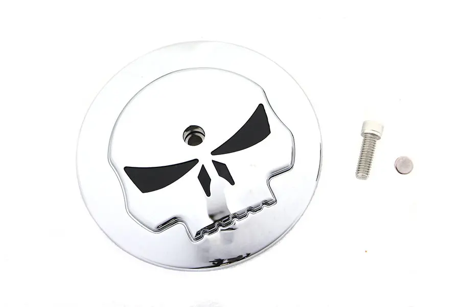 Wyatt Gatling Skull Air Cleaner Cover Insert - V-Twin Mfg. 1