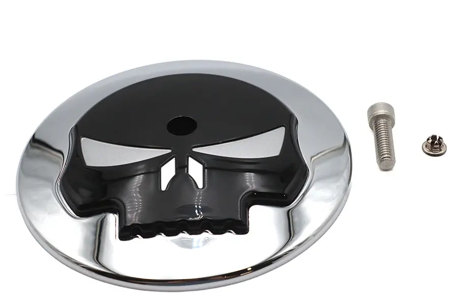 Wyatt Gatling Skull Air Cleaner Cover Insert - V-Twin Mfg. 1