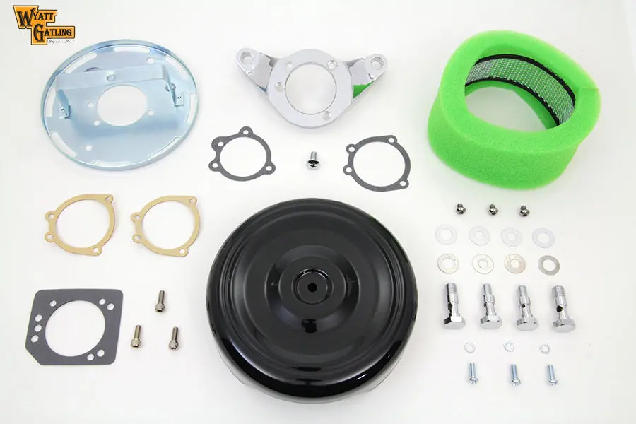 Black Wyatt Gatling Air Cleaner Assembly - V-Twin Mfg. 1