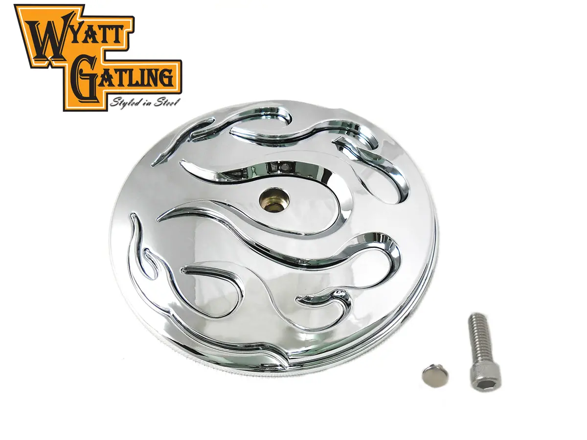 Wyatt Gatling Flame Air Cleaner Cover Insert - V-Twin Mfg. 1
