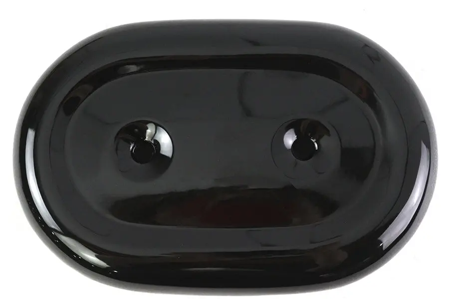 Oval Air Cleaner Cover Black - V-Twin Mfg. 1