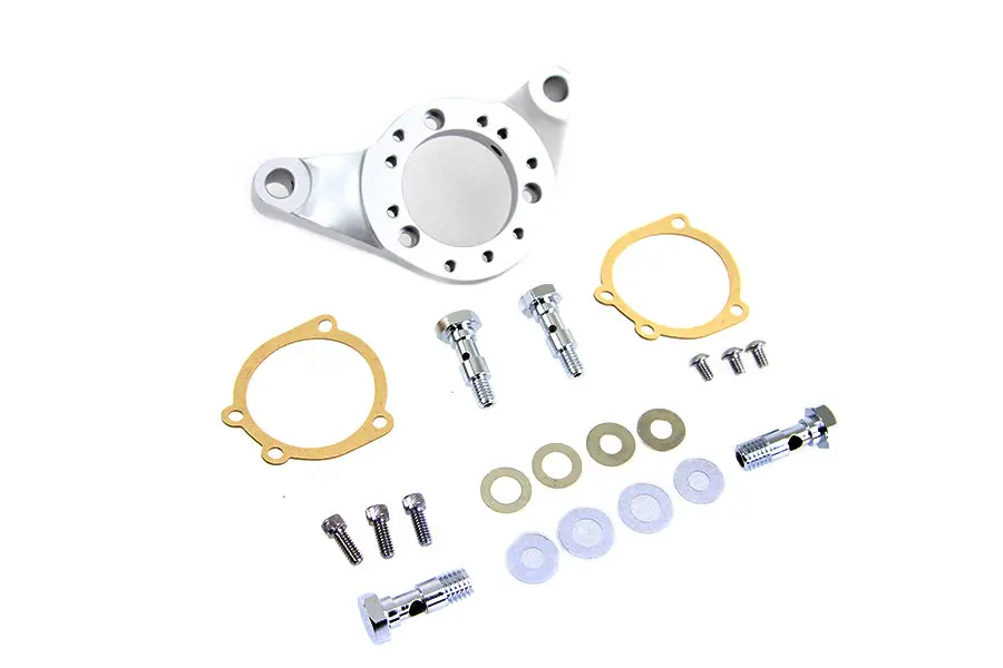 Air Cleaner Bracket Kit Satin Nickel - V-Twin Mfg. 1