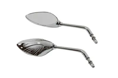 Lazer Wing Mirror Set Chrome - V-Twin Mfg. 1
