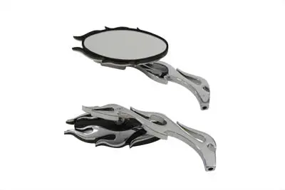 Chrome Fireball Mirror Set - V-Twin Mfg. 1