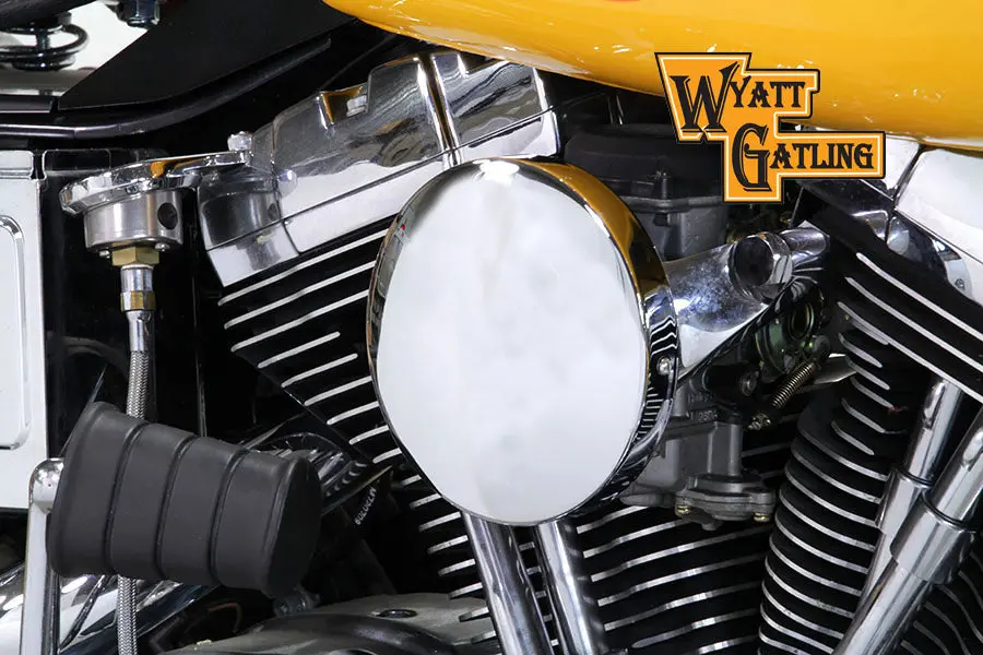 Chrome Wyatt Gatling Air Cleaner Assembly - V-Twin Mfg. 1