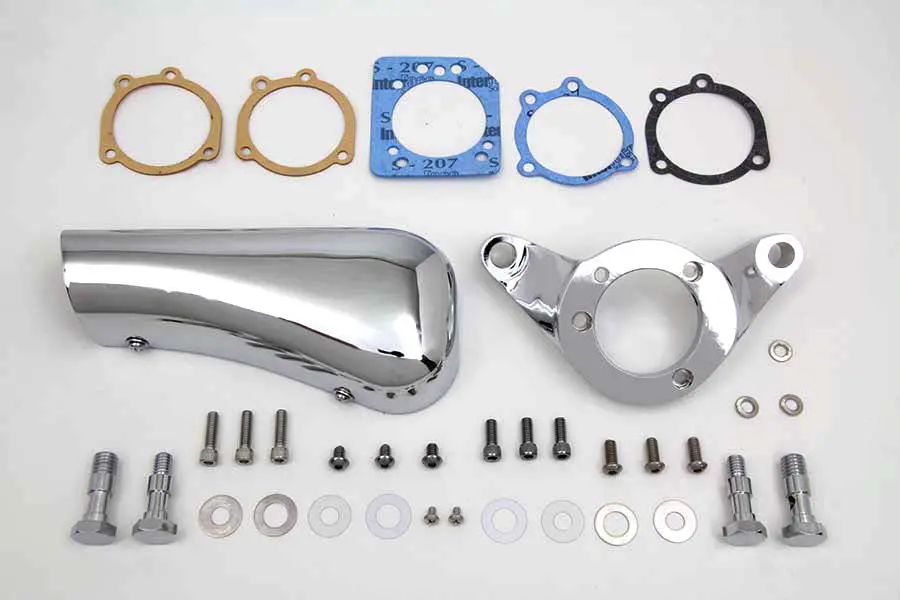 Chrome Wyatt Gatling Breather Snoot Assembly - V-Twin Mfg. 1
